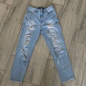 Hollister distressed jeans.
